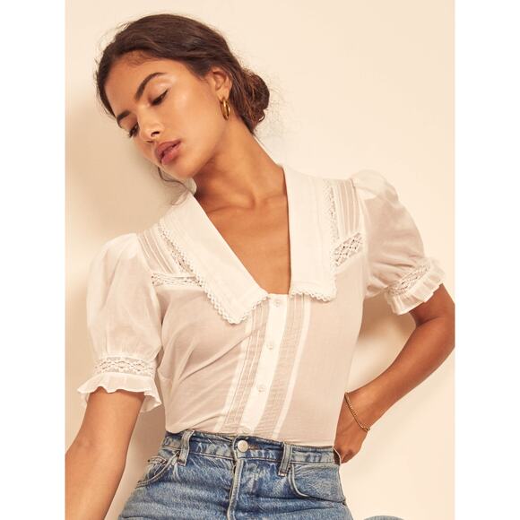 Reformation Tops - Reformation Hara Top - S - White